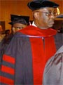 Dr. Haynes in the receiving line for his Doctorate Degree